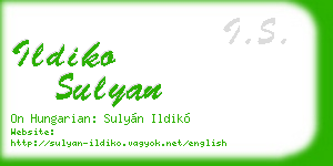ildiko sulyan business card