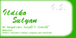 ildiko sulyan business card